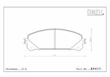 エンドレス ブレーキパッド SSS フロント左右セット レクサス RX AGL20W/25W (RX200t)GYL20W/25W (RX450h) EP477 送料無料_画像2