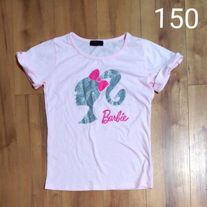 Barbie バービー 半袖Tシャツ 150 薄ピンク