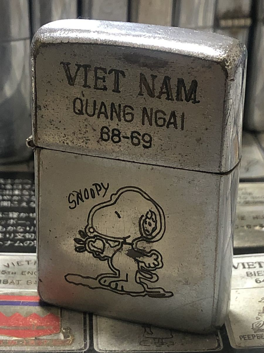ベトナムZIPPO】本物 1969年製ベトナムジッポー「スヌーピー」QUANG-