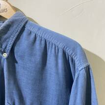 vintage euro corduroy shirt ヨーロッパ古着 コーデュロイシャツ ボタンダウンシャツ 長袖シャツ フランス古着 ビンテージ 80s 90s_画像3