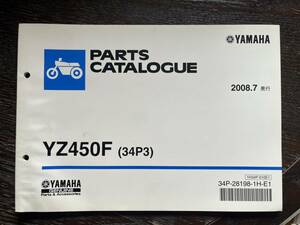 送料安 YZ450F 34P3 パーツリスト　パーツカタログ モトクロッサー