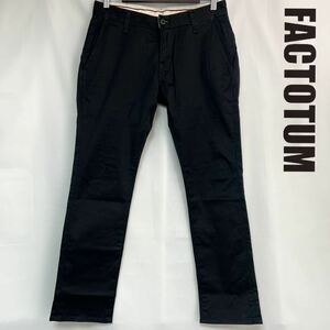 FACTOTUM Factotum piping slacks tapered pants made in Japan chinos 28 S black black color 