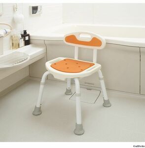  orange height 6 -step adjustment .. sause attaching shower chair * nursing chair bath bath chair bathing assistance * seniours . body handicapped ..sinia sense of stability 