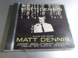 MATT DENNIS マット・デニス PLAYS AND SINGS MATT DENNIS 国内盤