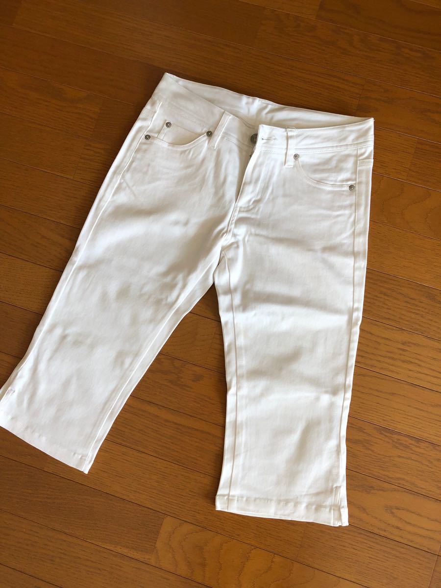 エルメスHERMES 白ホワイトパンツズボンレディースフランス製