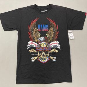 バンズ VANS ヴァンズ 未使用 半袖 Tシャツ ブラック 黒 Sサイズ スカル イーグル 鷹 プリント メンズ