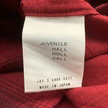 JUVENILE HALL ROLLCALL ジュヴェナイルホールロールコール シャツ ネルシャツ フード付 チェック レッド コットン ウール メンズ 526825_画像4