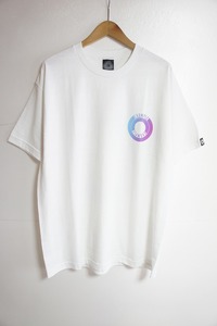 新品 21AW EXAMPLE エグザンプル GRADATION ROUND LOGO TEE グラデーション ラウンド ロゴ Tシャツ 半袖 カットソー XL白 113M