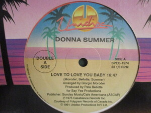 ★ Donna Summer ： Love To Love You Baby 12'' ☆ c/w MacArthur Park (( 落札5点で送料無料