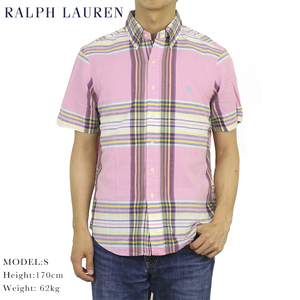 新品 アウトレット ｂ159 Lサイズ 半袖 シャツ インディアン マドラス チェック polo ralph lauren ポロ ラルフ ローレン 