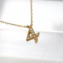 レターパックOK STAR JEWELRY スタージュエリー K18YG ダイヤ0.02ct NO.4 数字 ナンバー ネックレス [48439]_画像8