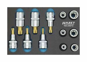 Hazet ハゼット 163-245/12 1/2インチトルクスソケット 12ピース E10-E20・T30-T60