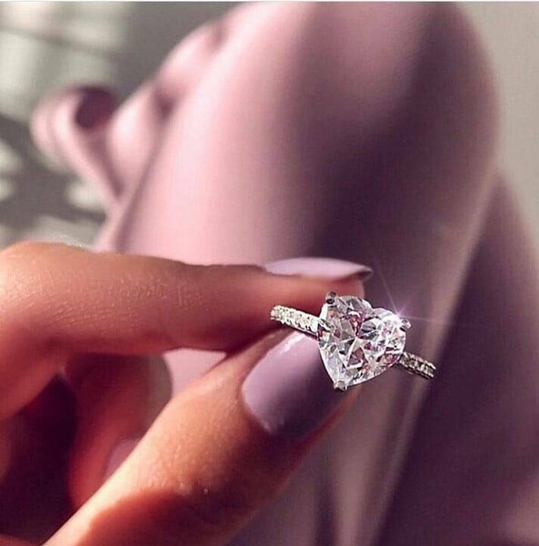 ハートリング プラチナ レディース 指輪 大粒 ジルコニア 2ct