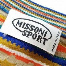 #snc ミッソーニスポーツ MISSONI SPORT チュニック 42 マルチカラー ノースリーブ ボーダー ニット イタリア製 レディース [743619]_画像5