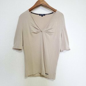 #snc Burberry BURBERRY cut and sewn 2 beige short sleeves knitted lady's [763668]