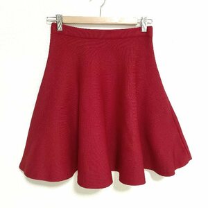 #anc Le Ciel Bleu LECIELBLEU skirt F red knitted flair lady's [760147]