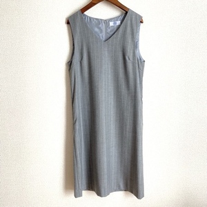 #anc J Press J.PRESS One-piece 9 gray stripe no sleeve lady's [763661]