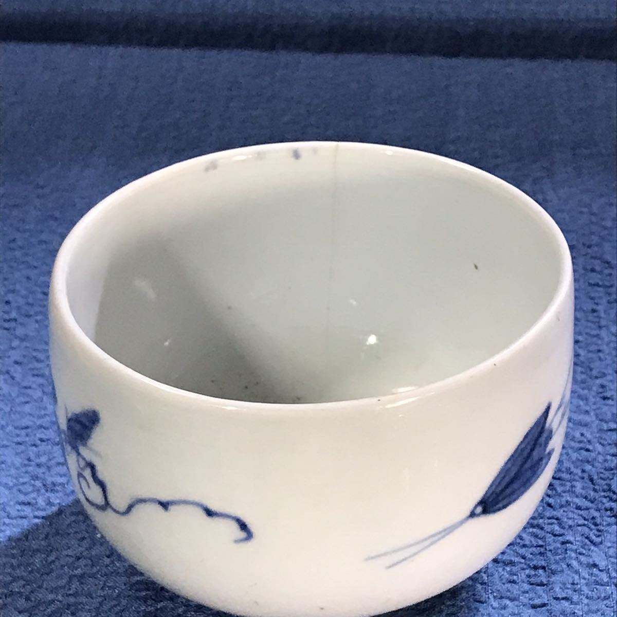 最高の品質 古伊万里 染付 微塵唐草 りん茶碗 二客 - pinogirl.com