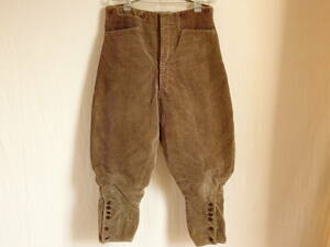 1940s England CC41 corduroy rider`s Work trousers yellowtail tissue Vintage cotton pants tis patch Farmer 1950s