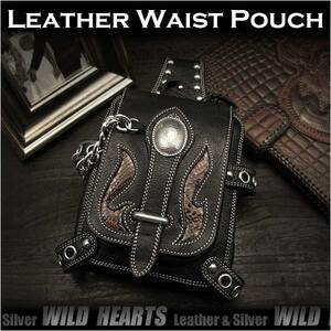  free shipping belt bag hip bag black waist bag original leather / leather 