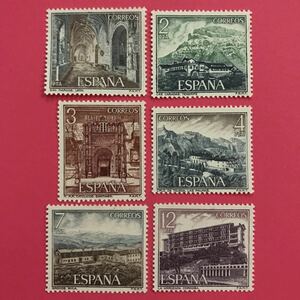 外国未使用切手★スペイン 1976年 観光 6種