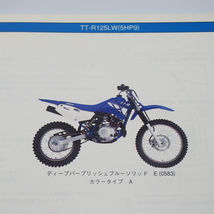 TT-R125LWパーツリスト5HP9価格表付2000年7月発行CE07Y_画像2