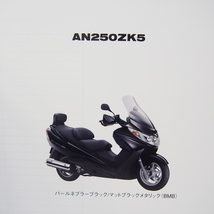 ネコポス送料無料2005年AN250ZK5スカイウェイブ250リミテッド車体色BMB補足版パーツリストCJ43Aスズキ_画像2