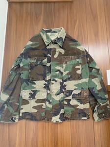 実物 米軍 BDU WOODLAND CAMO ジャケット メンズ ミリタリージャケット アウター 軍服 戦闘服 デッドストック アメリカ軍 【T】