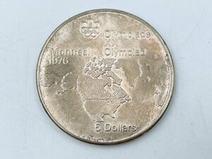 【銀貨】カナダ モントリオールオリンピック 1976年 5ドル 24.3グラム 北アメリカ ☆現状品（HS082)