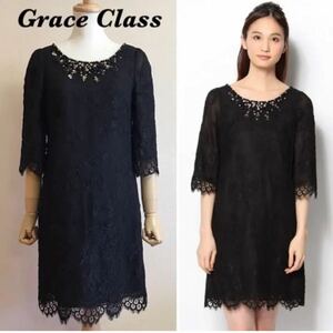 GRACE CLASS コードレース刺繍ワンピース