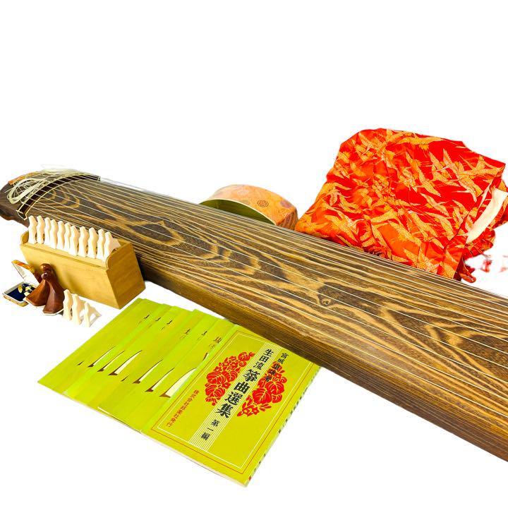 日本で発売 【美品/弦立て付き】高級 ※保存袋付き 13弦 筝 琴 木製和楽器 和楽器
