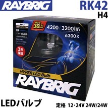 LEDヘッドランプ ハロゲン電球互換用LEDバルブ RK42　レイブリック RAYBRIG 車検対応 2個セット_画像1