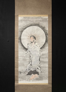 Art hand Auction 349 山中佛像 大型释迦牟尼佛画 未签名作品, 绘画, 日本画, 人, 菩萨