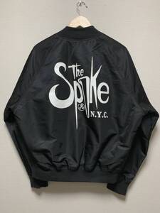 美品☆[RICHARDSON] 20AW 定価60,500 THE SPIKE SATIN BOMBER サテン ボンバージャケット M ブラック リチャードソン