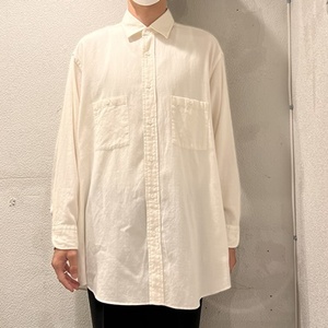 HERILL ヘリル 21-050-HL-8020-3 カシミア ワークシャツ CottonCashmere Brush Work Shirts SIZE1 179cm63kg　クリーニング済【表参道t09】