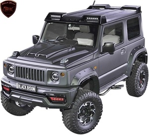 【M's】SUZUKI ジムニー/ジムニーシエラ (H30.8-)WALD Black Bison エアロキット3点 (F+R+OF)／／FRP ヴァルド バルド エアロパーツ JIMNY