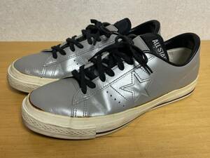 初期 日本製 CONVERSE コンバース ONE STAR J OX ワンスター シルバー レザー US8.5