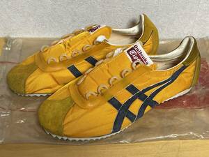 44 未使用品 60s 70s Onitsuka Tiger オニツカタイガー マラソンシューズ マラップ ナイロン DX イエロー スニーカー 27cm デッド