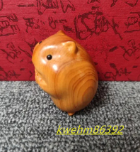 木彫り 置物 ネズミ 精密彫刻 文遊び 工芸品_画像2
