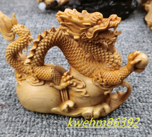 龍 木彫 竜 置物 彫刻工芸品 収蔵品 招財開運_画像2