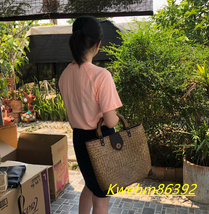 女性の藤草 編集バッグシンプルハンドバッグカジュアル 休暇旅行女性バッグ_画像5