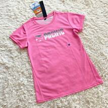 新品 未使用 PACIFIC パシフィック 半袖 Tシャツ Mサイズ ピンク テニス バドミントン 女性 スポーツ エクササイズ ゲームシャツ_画像1