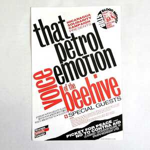 London Town & Country Club【ライブ・チラシ】That Petrol Emotion/Voice Of The Beehive 1988年2月2日 /gig flyer 1988