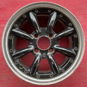 深リム　3ピース SPEED STAR R.S eight タイプB ワタナベ 15×6.5JJ+34 PCD114.3-4穴　ハブ約74mm アルミホイール1本のみ