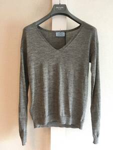  new goods Prada top class alpaca knitted sweater 40 prada knitted gray 