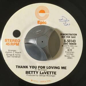 SOUL45 BETTY LaVETTE / THANK YOU FOR LOVING ME