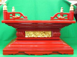 [ stock goods ] temple . for Buddhist altar fittings /...(.....)15 number / three person gold /. coating finishing 