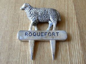 古い 動物の置き物 : 羊 ヒツジ ROQUEFORT ロックフォール チーズ 動物 アンティーク #Y06
