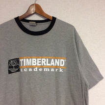 ビンテージ 00s【Timberland】トリムT ロゴ Tシャツ L オールド ティンバーランド 古着 リンガーT 90s アメカジ NAS Y2K XL アメカジ 50th_画像1