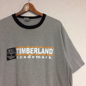  Vintage 00s[Timberland] отделка T Logo футболка L Old Timberland б/у одежда Lynn ga-T 90s American Casual NAS Y2K XL American Casual 50th